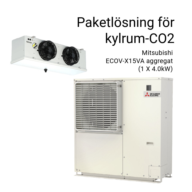 MITSUBISHI PAKETLÖSNING CO2 KYL (1 X 4.0KW)